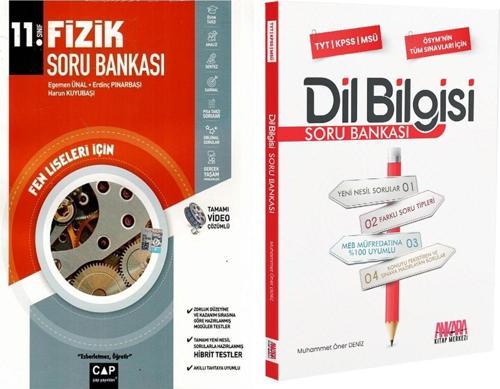 Çap Yayınları 11. Sınıf Fen Lisesi Fizik ve AKM Dil Bilgisi Soru Bankası Seti 2 Kitap