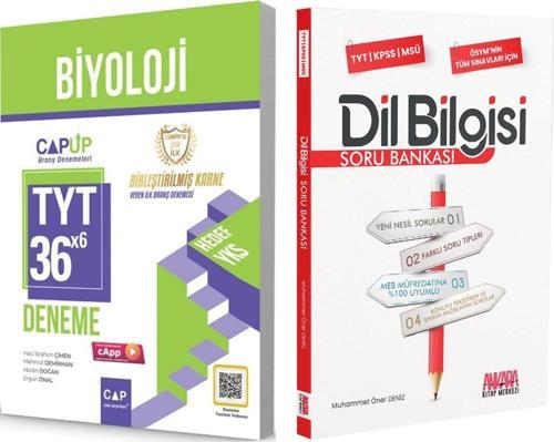 Çap Yayınları TYT Biyoloji Deneme ve AKM Dil Bilgisi Soru Bankası Seti 2 Kitap