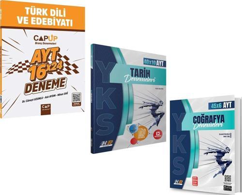 Hız ve Renk AYT Tarih Coğrafya ile Çap Yayınları Türk Dili Edebiyat Deneme Seti 3 Kitap