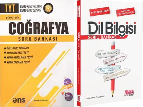 ENS Yayıncılık TYT Coğrafya ve AKM Dil Bilgisi Soru Bankası Seti 2 Kitap