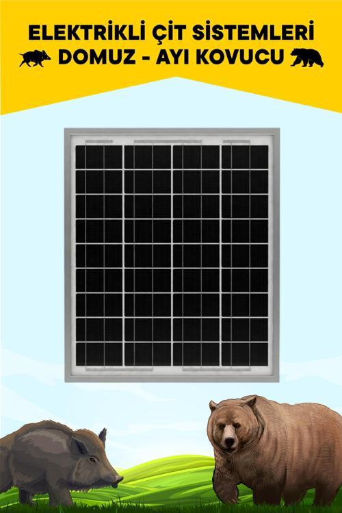 ELEKTRİKLİ ÇİT 25W GÜNEŞ PANELİ
