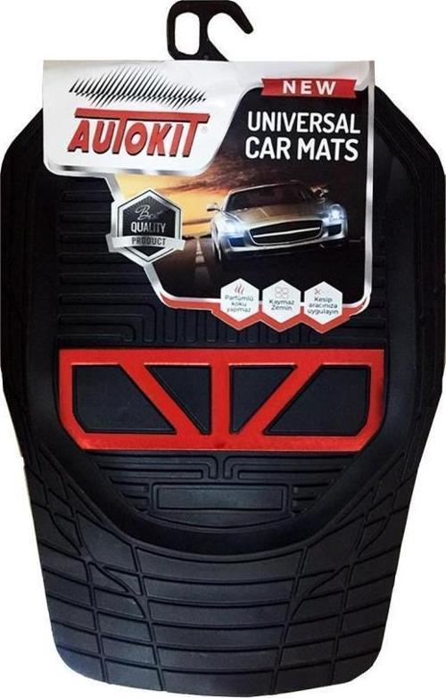 Autokit Üniversal Havuzlu Oto Paspas Dekoratif Gri