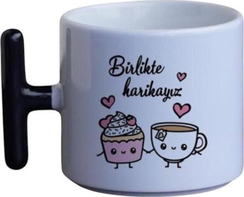 Birlikte Harikayız Sevgili T Kupa Beyaz