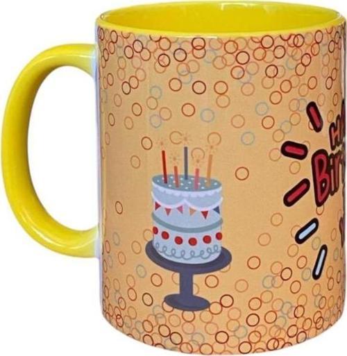 Happy Birthday To You Sarı Doğum Günü Kupası Sarı
