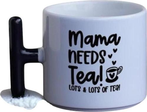 Mama Needs Tea T Kupa Beyaz