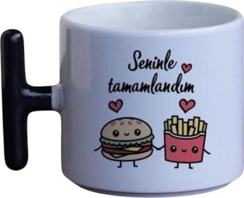 Seninle Tamamlandım Sevgili T Kupa Beyaz