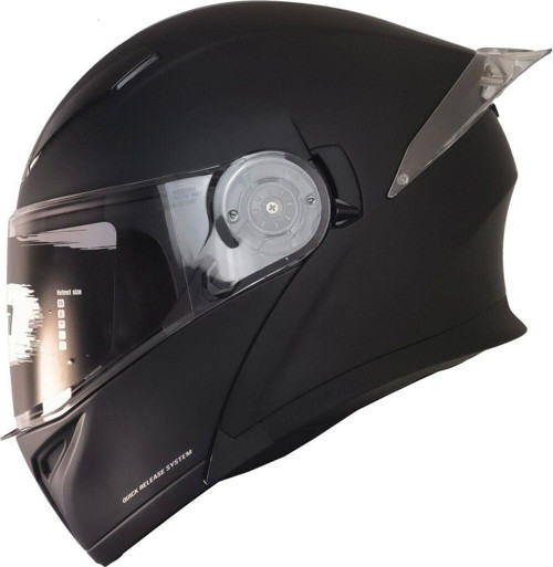 Motosiklet Çene Açılır Kask Ece 22.06 Sertifika Güneş Vizörü Yeni Sezon Kurye Motor Kaskı Mat Siyah