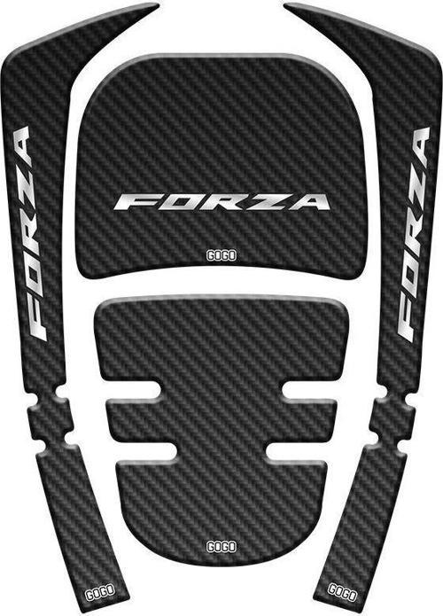 Tank Pad 001 Siyah Karbon Desenli Honda Forza 250 2018-2020