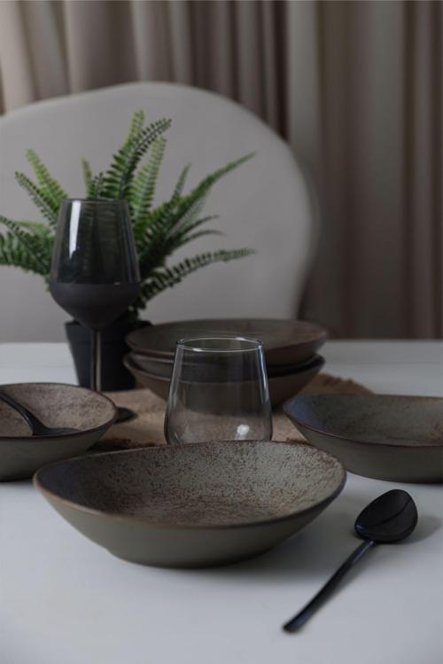 Mat Toprak Stella Yemek Tabağı 22 Cm 6 Adet 20572