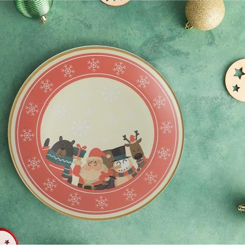 New Year Sevimli Noel Baba Servis Tabağı 26 Cm 21654