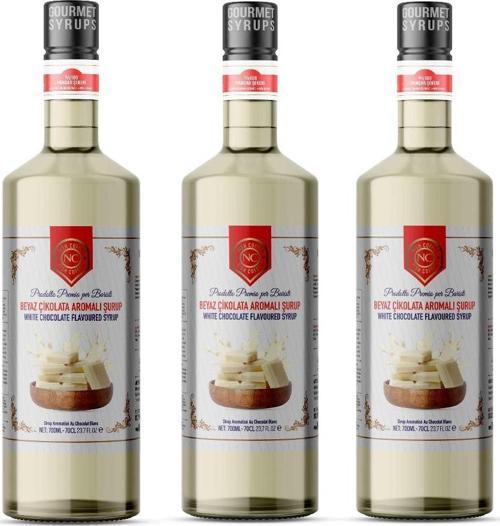 Nish Beyaz Çikolata Aromalı Şurup 3 x 700 ML - Pet Şişe
