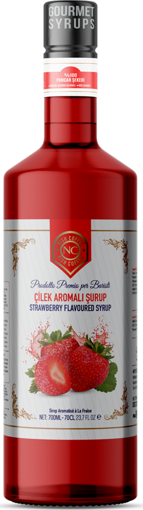 Nish Çilek Aromalı Şurup 700 ML - Pet Şişe