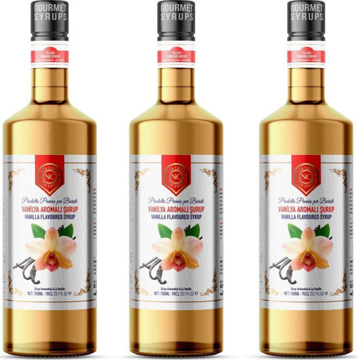 Nish Vanilya Aromalı Şurup 3 x 700 ML-Pet Şişe