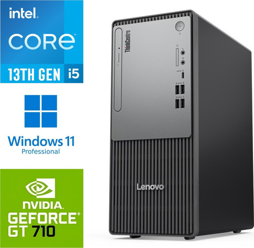 ThinkCentre Neo 50t Gen5 i5-13400 32GB 2TB SSD 2 GB GT710 W11P Masaüstü PC 12UB000ETR 021