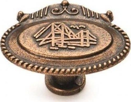 Sima oval boğaziçi antik bakır tekli düğme