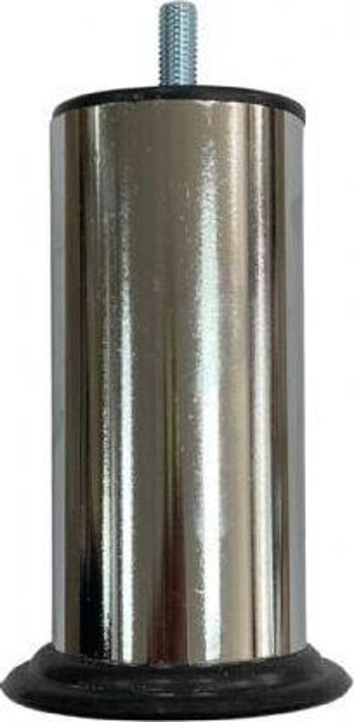 Krom rengi kalın sağlam metal 12 CM İNCE SOMUNLU metrik 8, ince diş baza ayağı