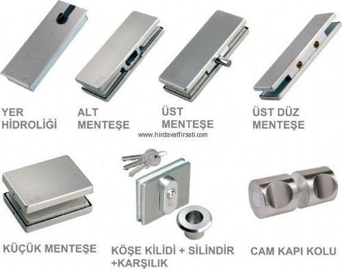 Kale Cam kapı aksesuar seti cam detaylı, Set 1