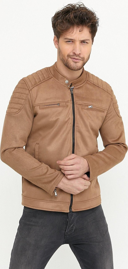 Erkek Vizyon Mevsimlik Dar Kesim Süet Ceket & Mont