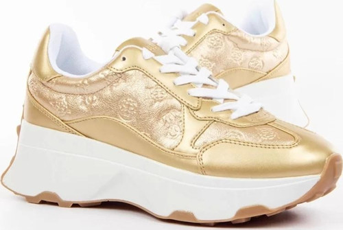 Kadın Logolu Gold Sneaker