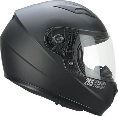 265A LUCKY MONO ÇOCUK KAPALI MOTOSİKLET KASKI Siyah / YL
