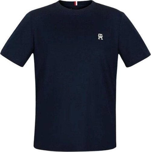 Erkek Monogram Logolu Lacivert T-Shirt