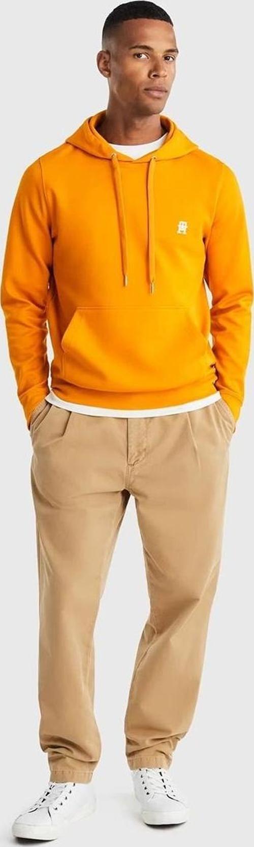 Erkek Monogram Turuncu Hoodie