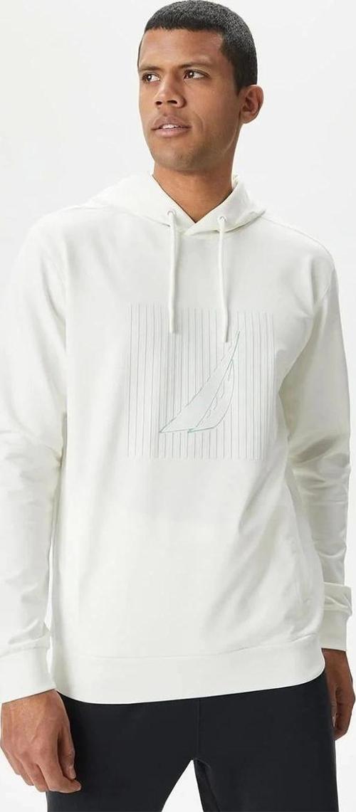Erkek Beyaz Standart Fit Sweatshirt