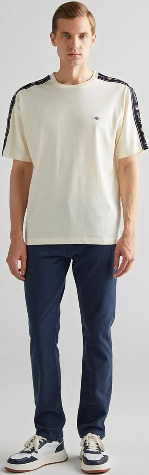 Erkek Krem Regular Fit T-Shirt
