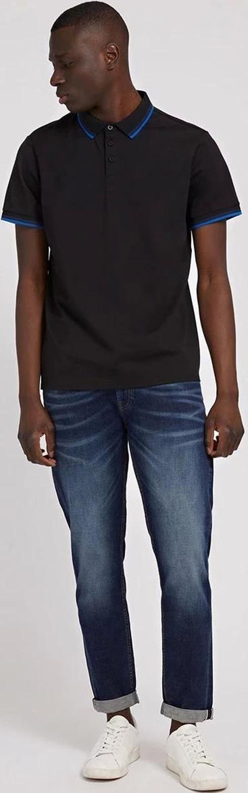 Erkek Ss Sports Pique Polo Yaka Siyah T-Shirt
