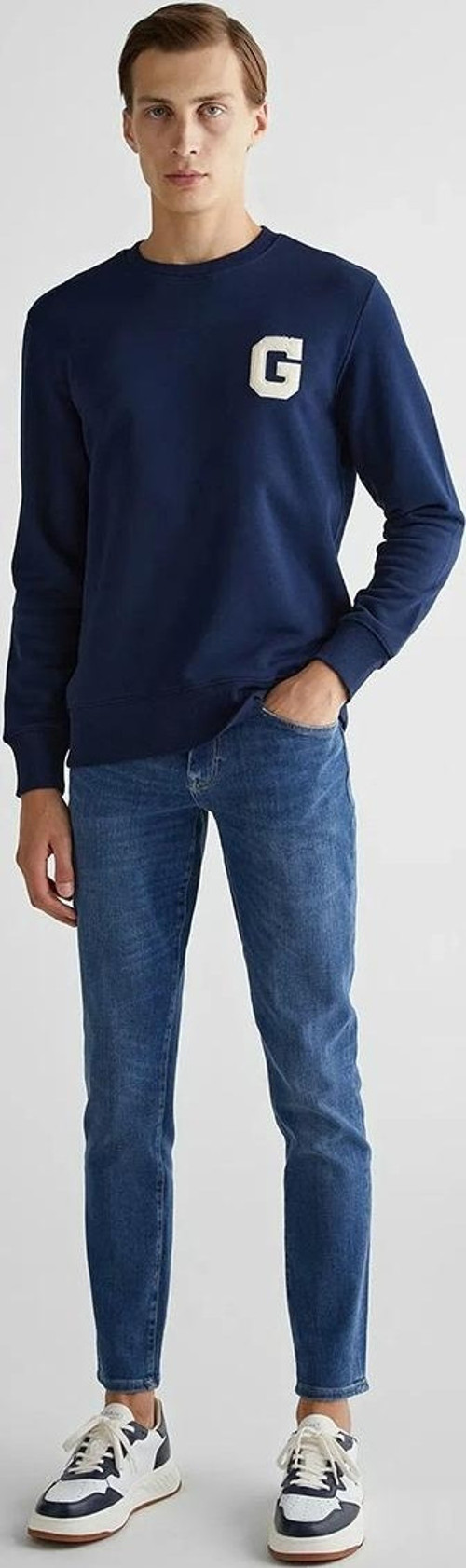 Erkek Lacivert Regular Fit Sweatshirt
