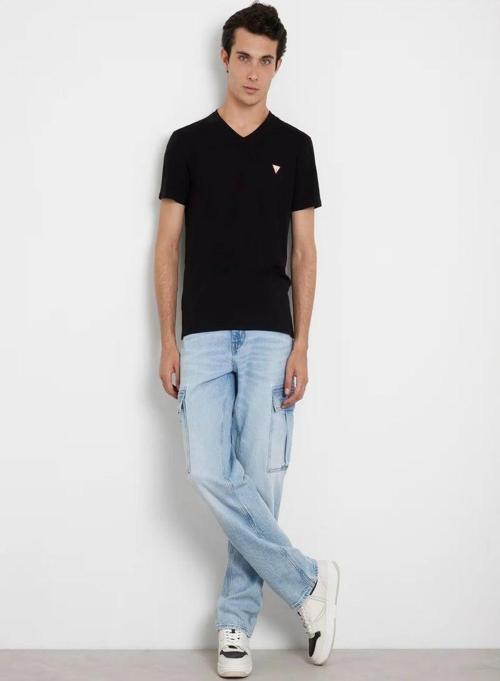 Erkek Siyah Dar Fit T-Shirt