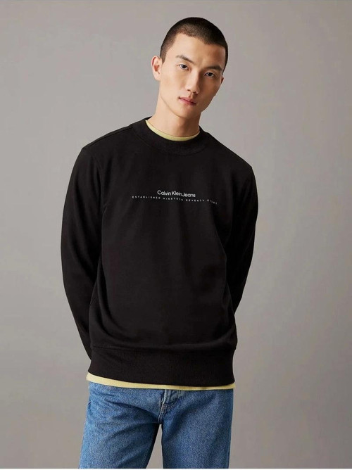 Erkek Uzun Kollu Siyah Sweatshirt