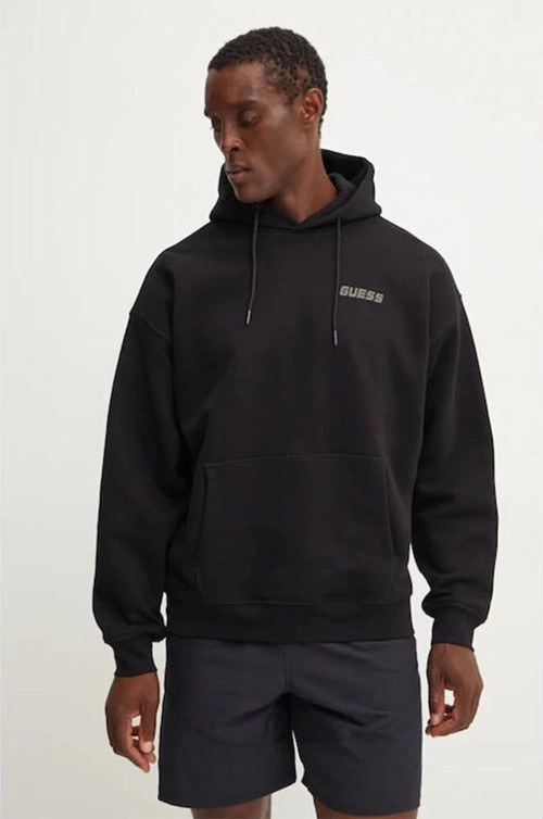 Erkek Logolu Siyah Sweatshirt