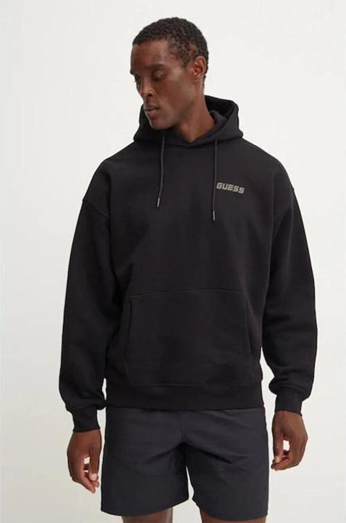 Erkek Logolu Siyah Sweatshirt
