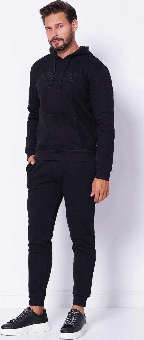 Erkek Siyah Önü Logolu Sweatshirt