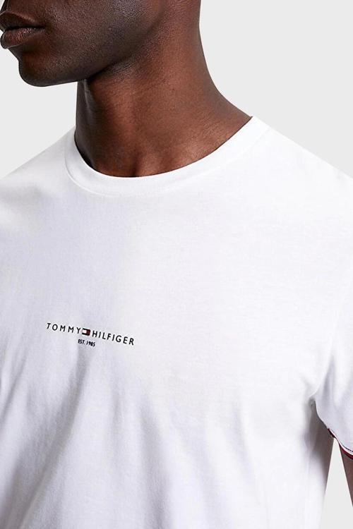 Bisiklet Yaka Beyaz Erkek T-Shirt