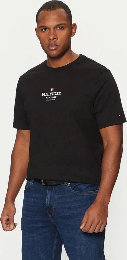 Logolu Erkek Siyah T-Shirt
