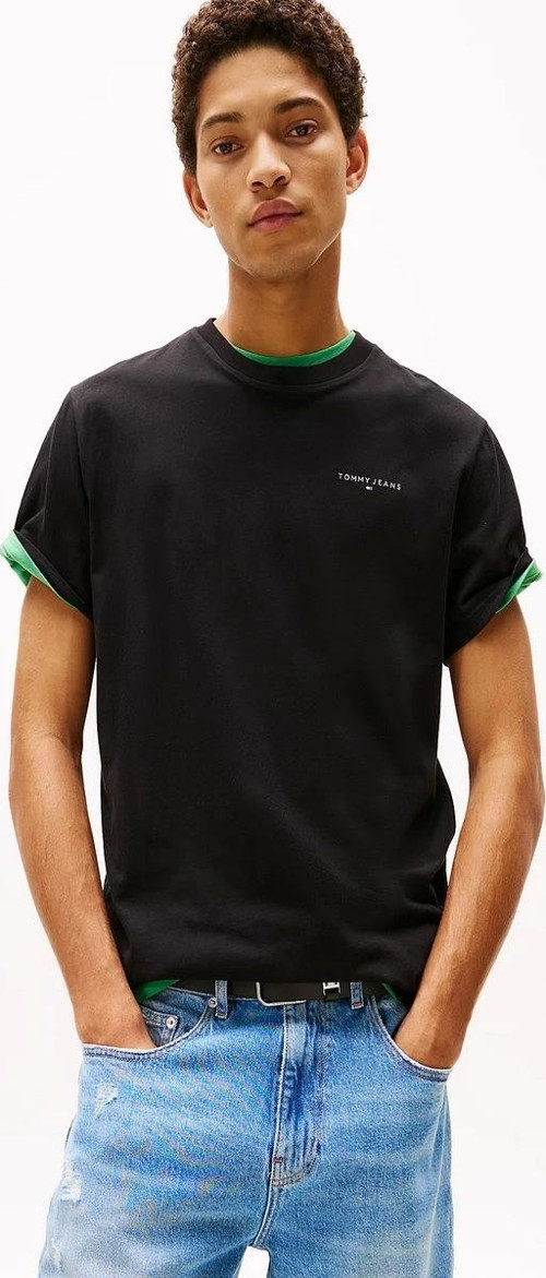 TJM SLIM LINEAR CHEST SS TEE EXT