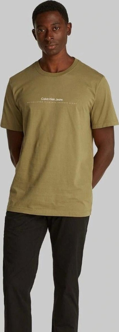 Erkek Haki Kısa Kollu T-Shirt