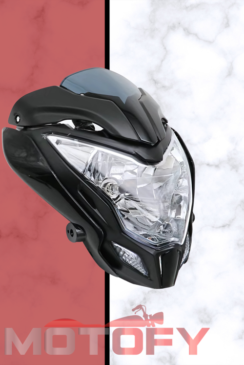 BAJAJ PULSAR NS 200 FAR SİPERLİK CAMI VE FAR GRENAJI KOMPLE TAKIM OEM - E BELGELİ AMPÜLLER DAHİL