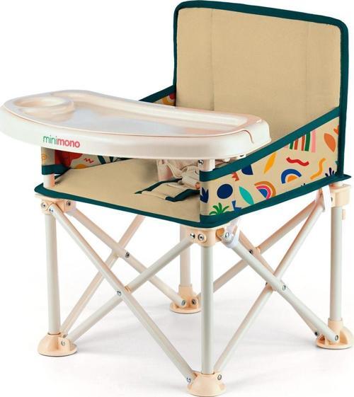 Plus 0-4 Yaş Portatif Katlanır Yükseltici Mama Sandalyesi Bebek Çocuk Kamp Sandalyesi