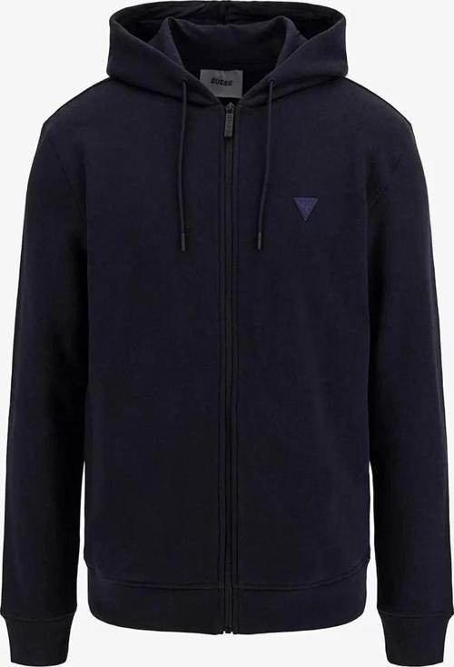 Erkek Lacivert Aldwin Fermuarlı Hooded Sweatshirt
