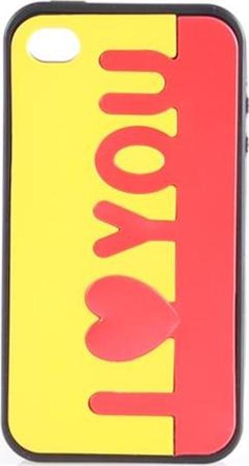 iPhone 4 / 4s Taraftar G Silikon Kılıf Sarı-Kırmızı