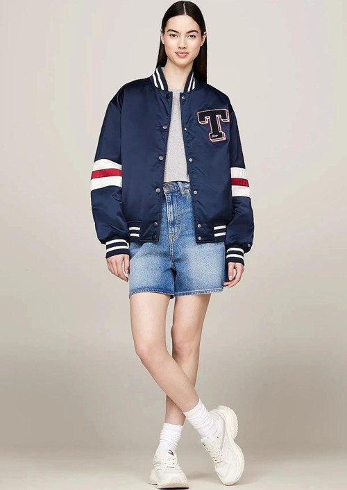 Kadın Letterman Bomber Lacivert Ceket