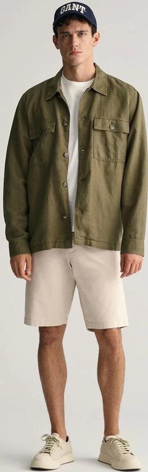 Erkek Krem Relaxed Fit Şort