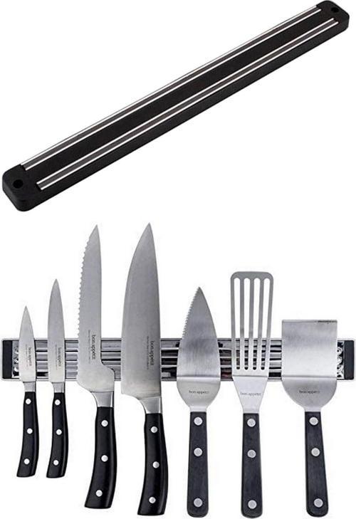 Pratik Duvara Monteli Mıknatıslı Bıçak Askısı 33 cm Bıçak Tutucusu Bıçak Organizer Bıçaklık Askısı