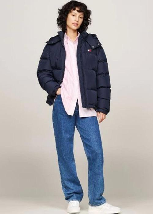 Kadın Lacivert Puffer Mont