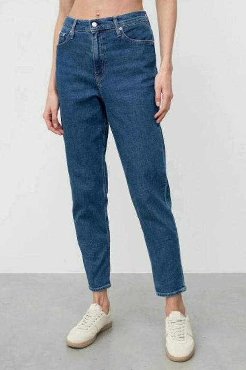 Kadın Normal bel Boru Paça Mavi Jeans