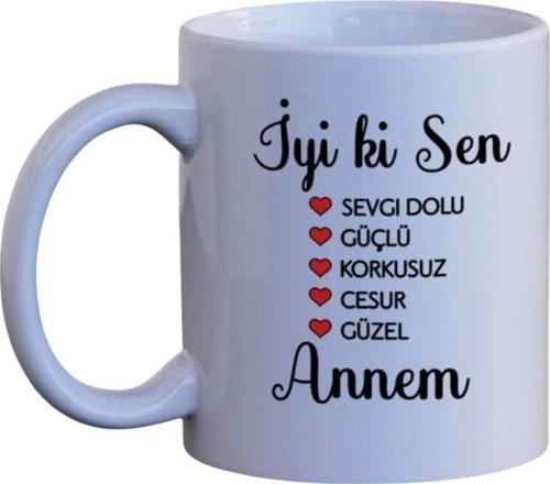 İyi Ki Sen Annem Fotoğraflı Kupa Beyaz