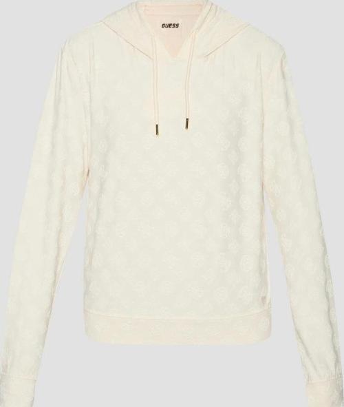 Kadın Bej 4G Logolu Kapşonlu Sweatshirt